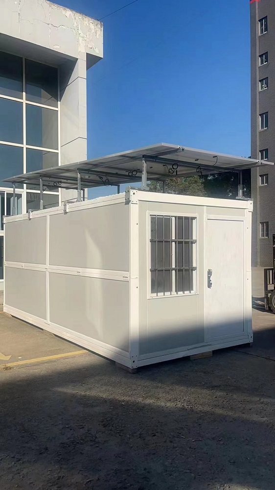 Case folding container houses solar system